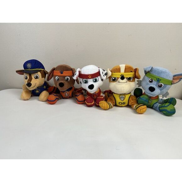 Paw Patrol Plush Bundle Chase Marshall Skye Rubble Zuma Stuffed Animals‎ D02 - Picture 1 of 7